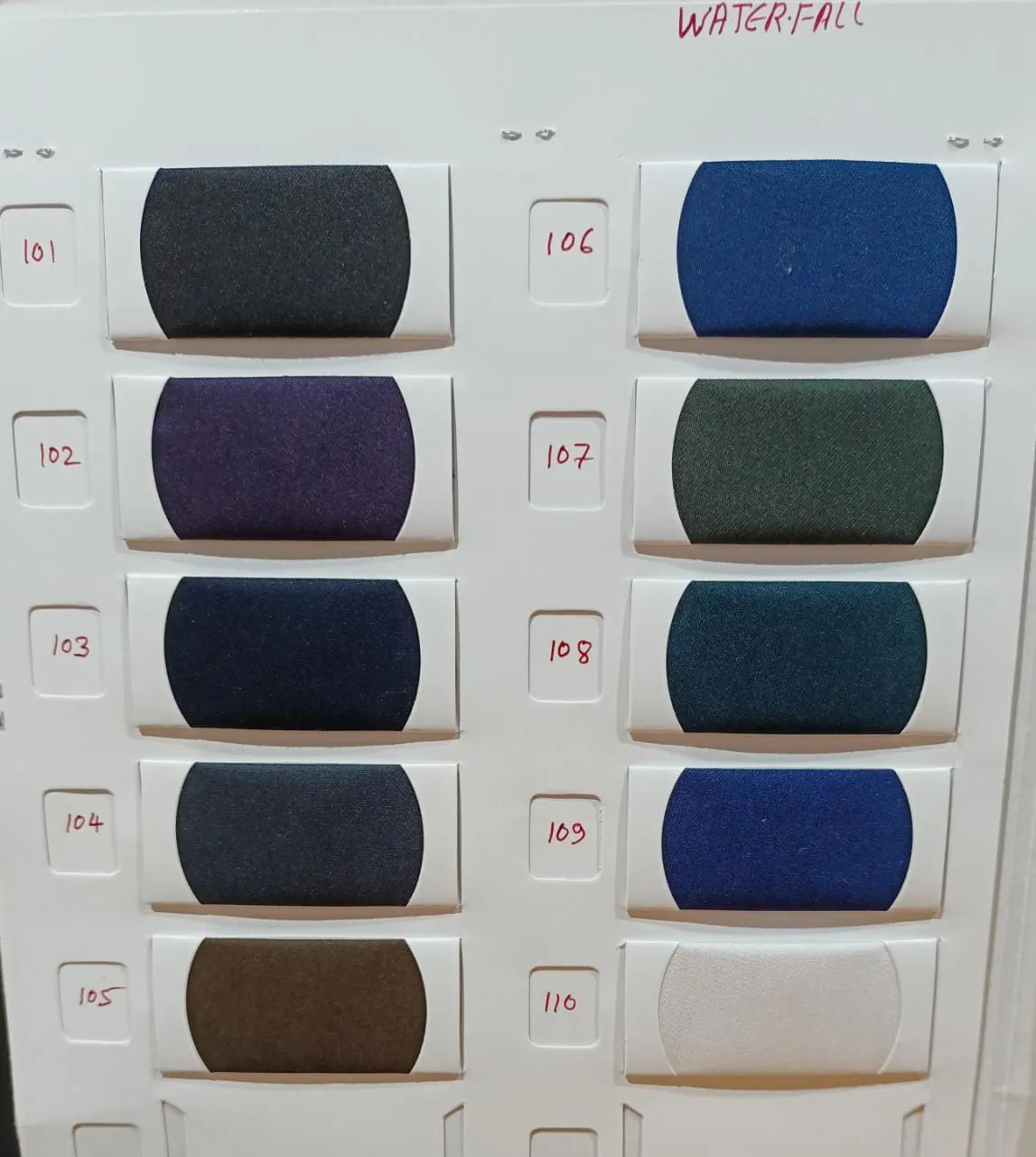 Suiting fabric Waterfall collection suiting fabric 58"nwide available in[ white/ black/ bottle grren/ Brown /Navy Blue /dark forest green]