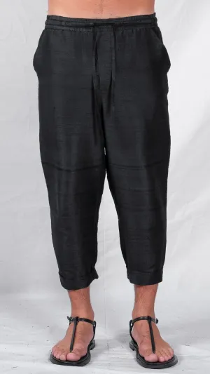 Textured Silk Pants