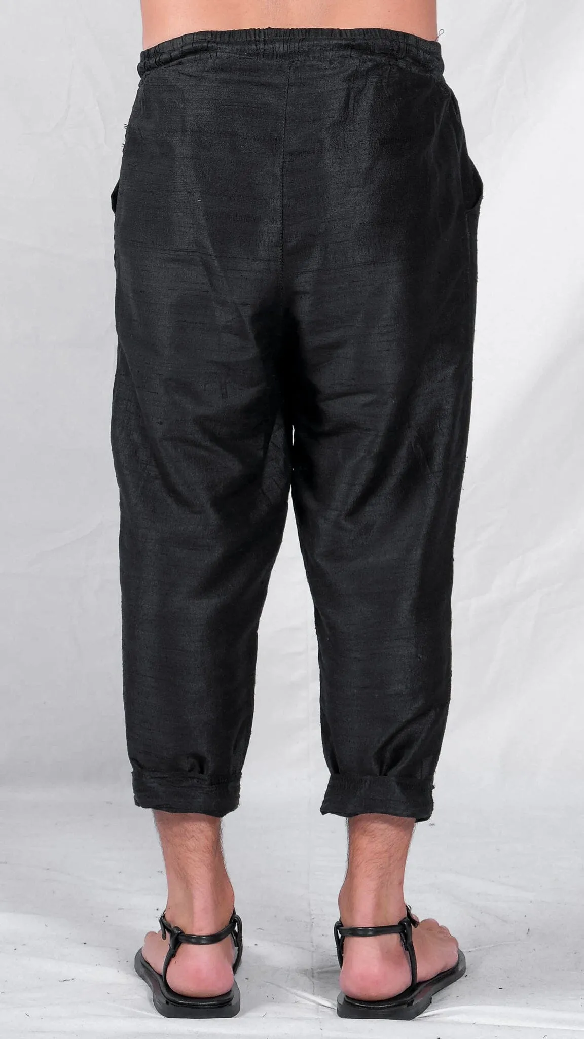 Textured Silk Pants