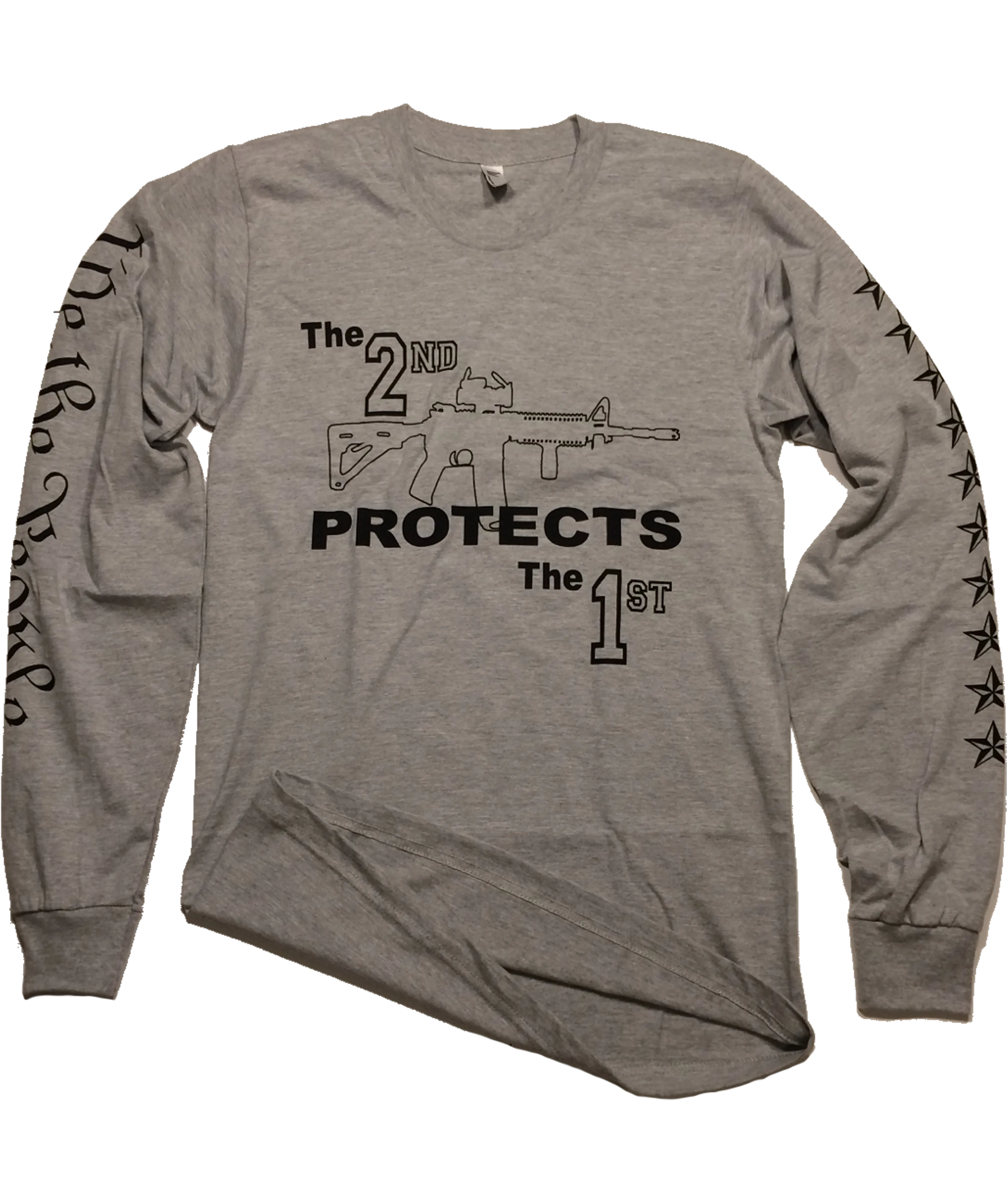 The 2nd Protects The 1st Long Sleeve Tee | Grey