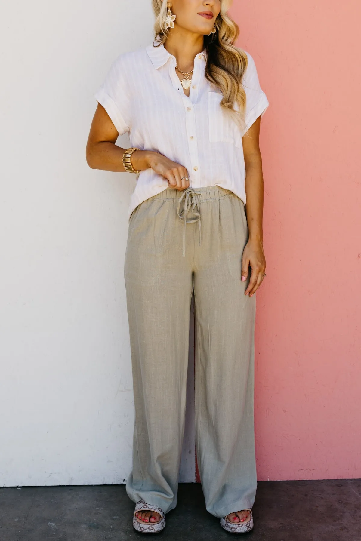 The Knox Wide Leg Linen Pants
