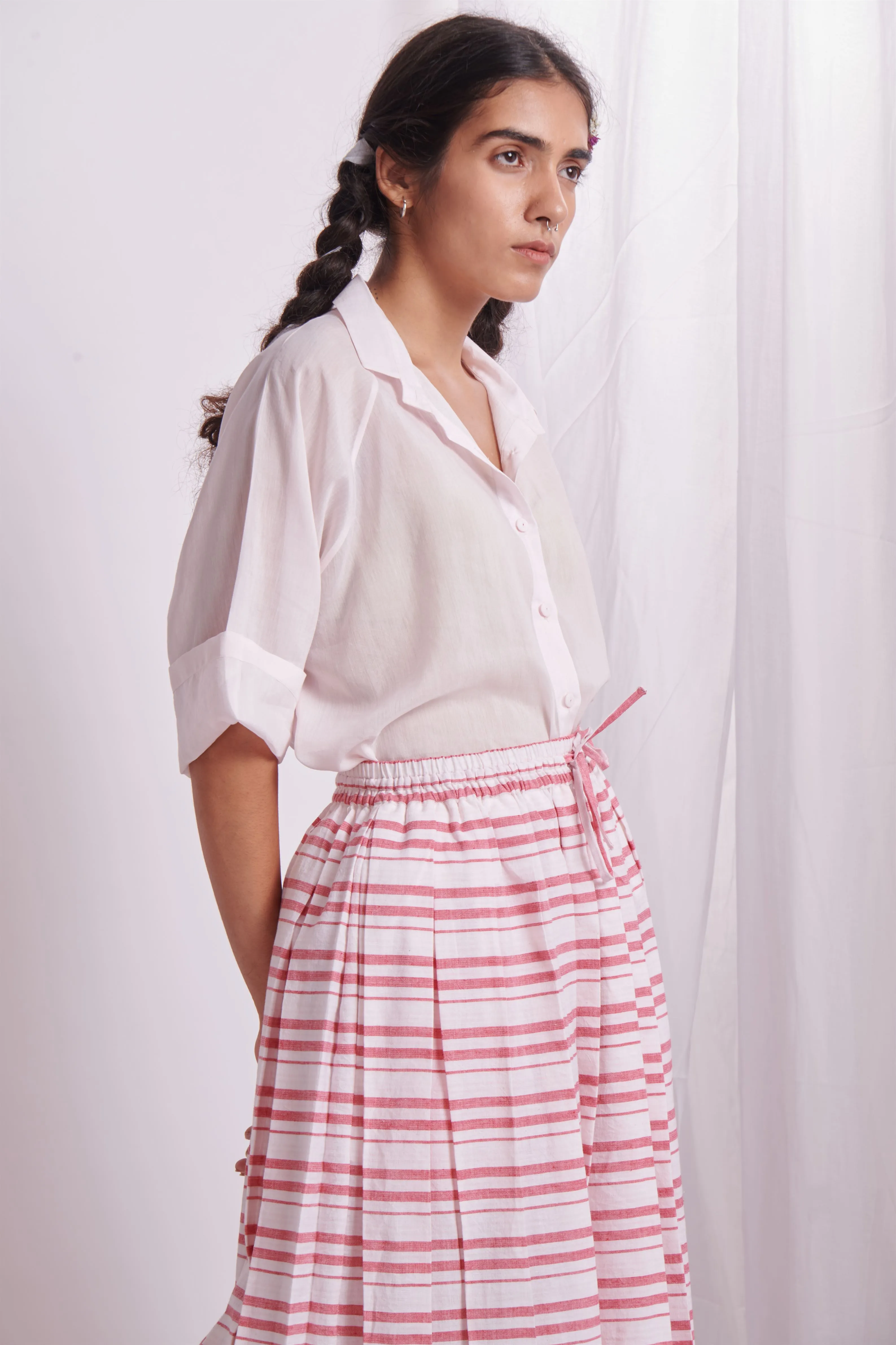 The Plavate I Madison Park Such a perfect day Co-ord Set Silk Linen Pink Daily Collection AW22-13