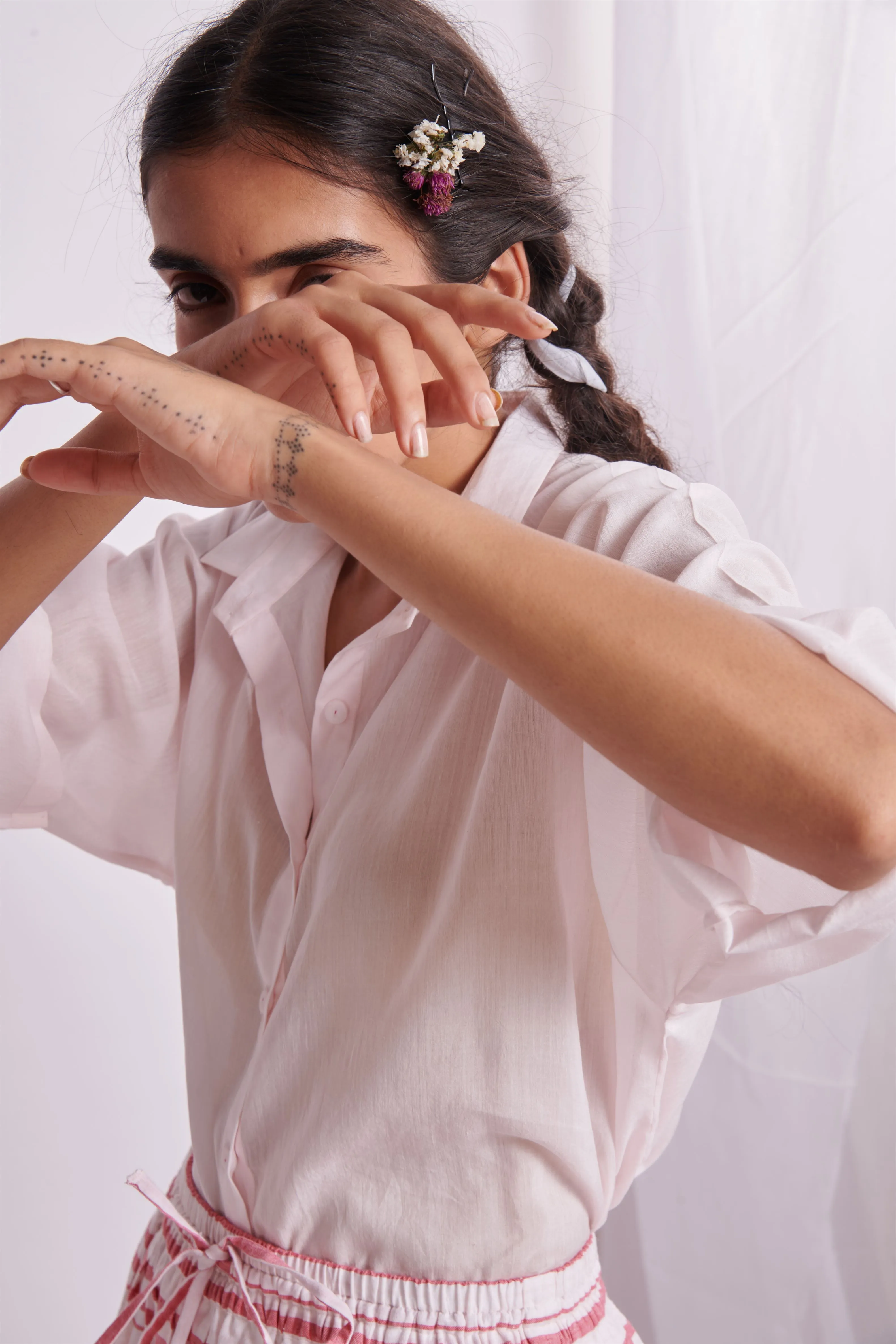The Plavate I Martemyanovo Such a perfect day Co-ord Set Silk Linen Pink Daily Collection AW22-19