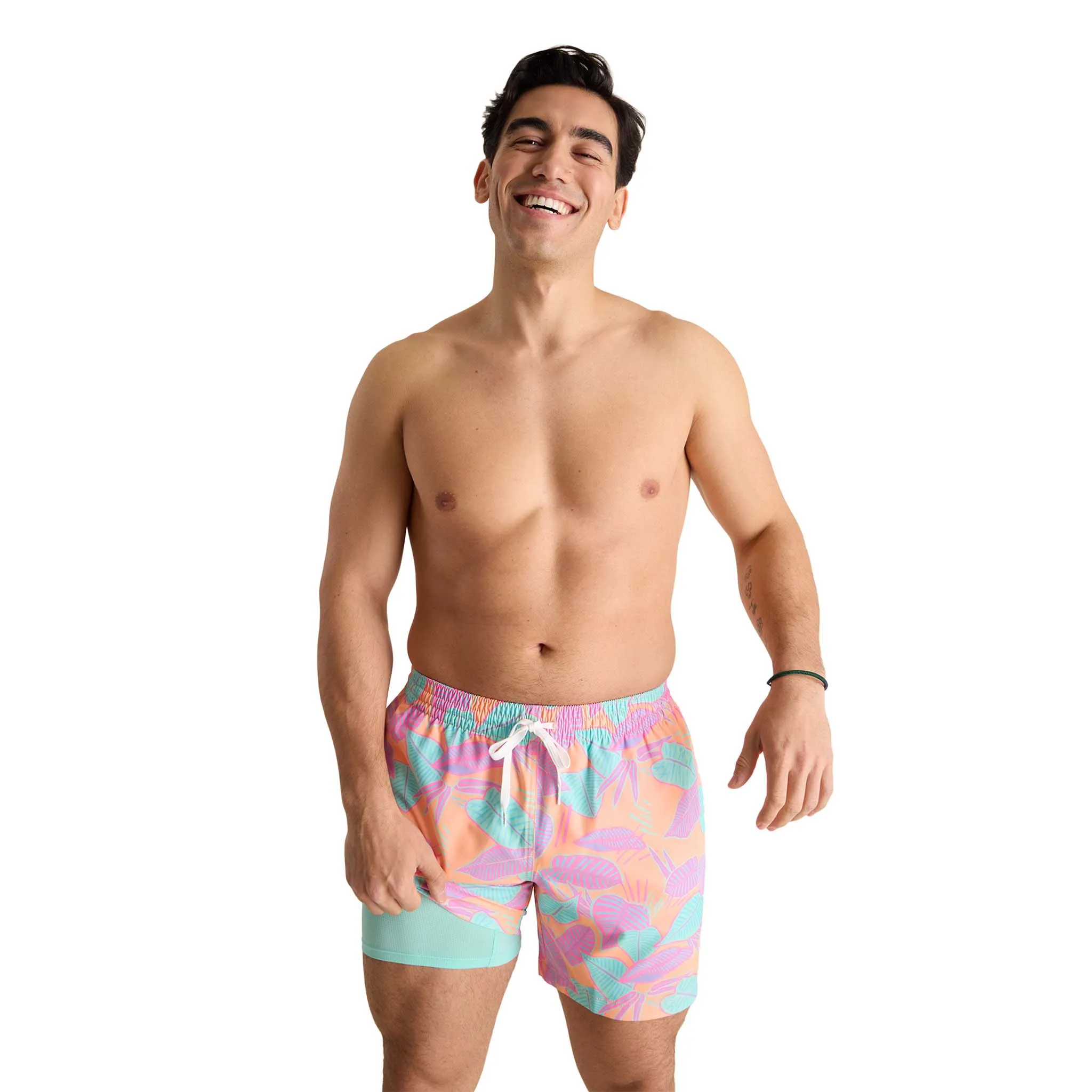 The Posh Palms Lined 5.5 inch Swim Shorts