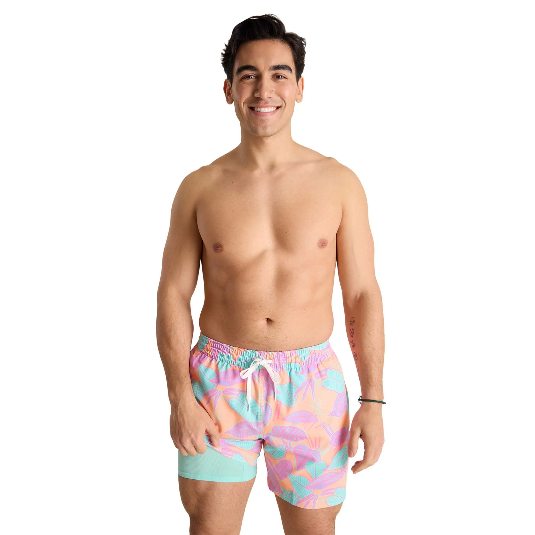 The Posh Palms Lined 5.5 inch Swim Shorts