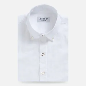 The White Barretto Cotton Linen Custom Shirt
