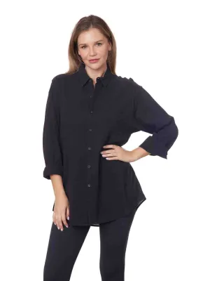 Tianello - Crinkle Cotton - Men's  "Big Shirt" / "Boyfriend" Shirt