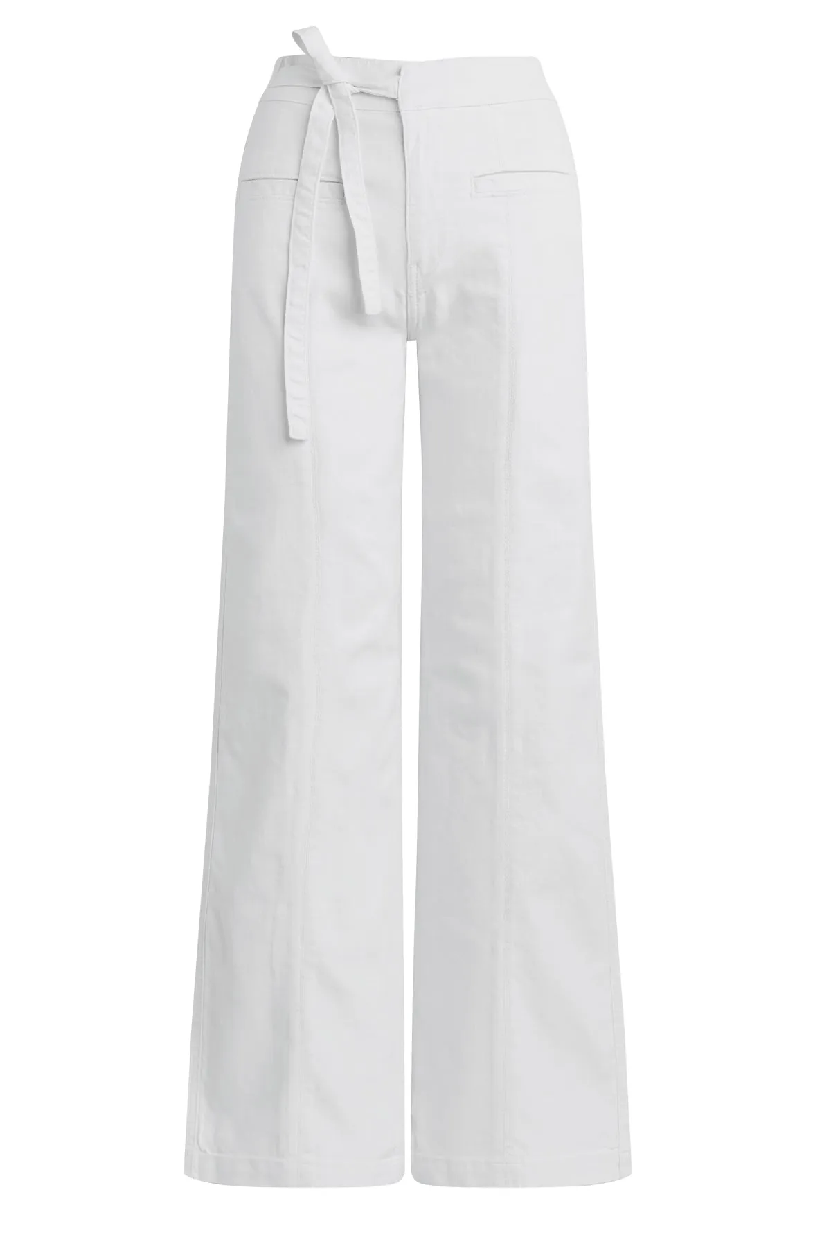 Tie Waist Pintucked Trouser Pant