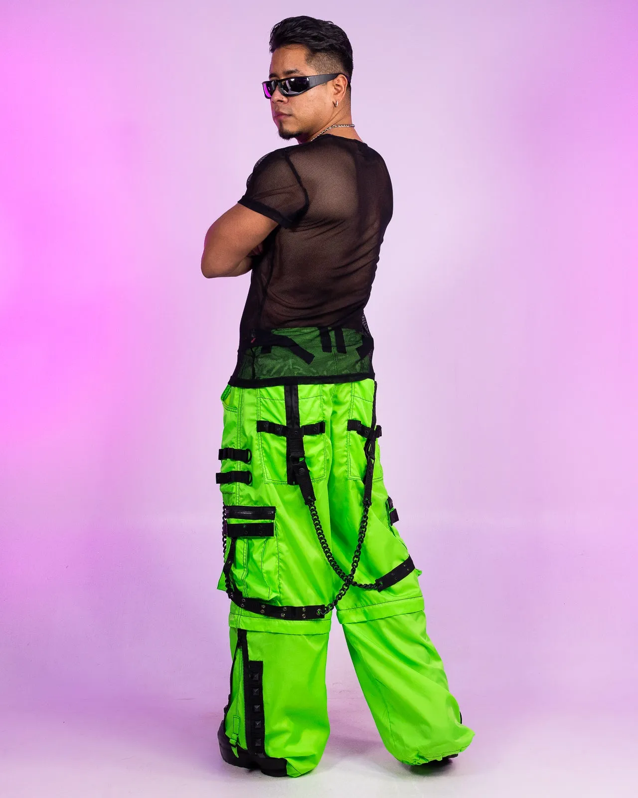 Tripp NYC Zip-Off Lime Space Out Pants