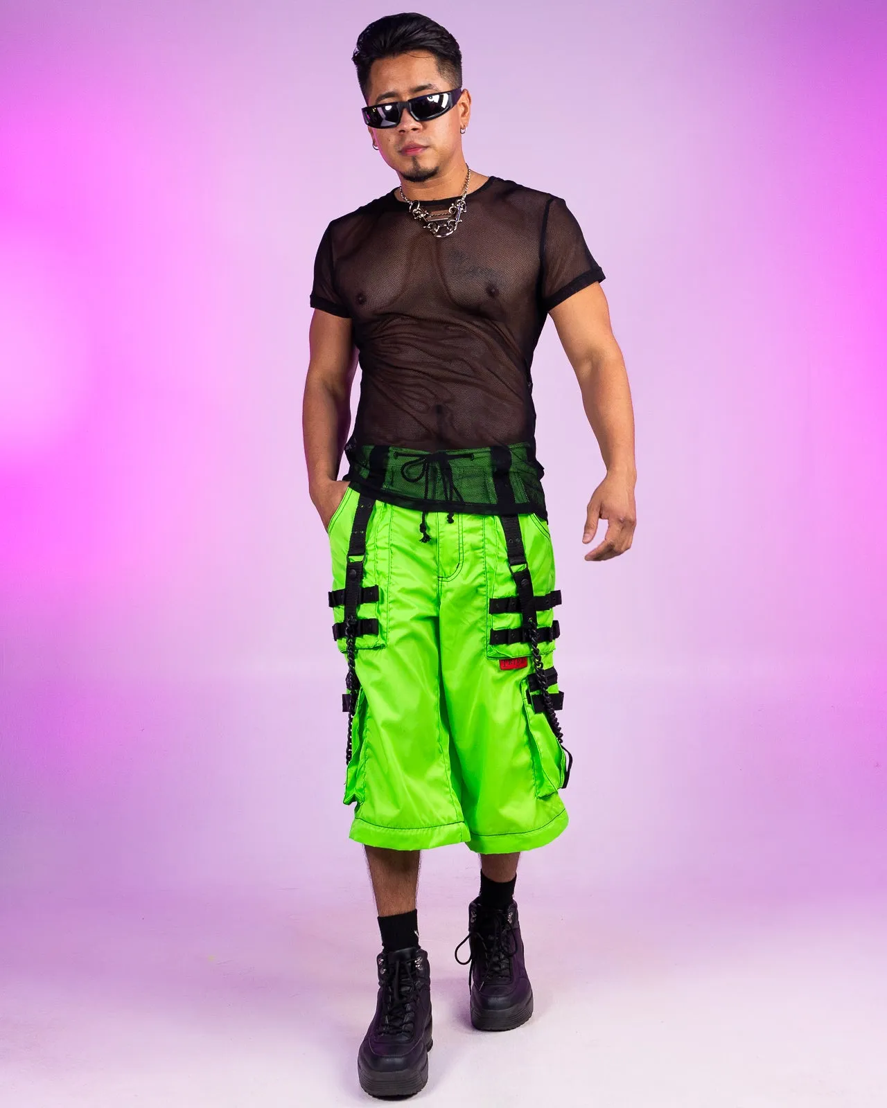 Tripp NYC Zip-Off Lime Space Out Pants