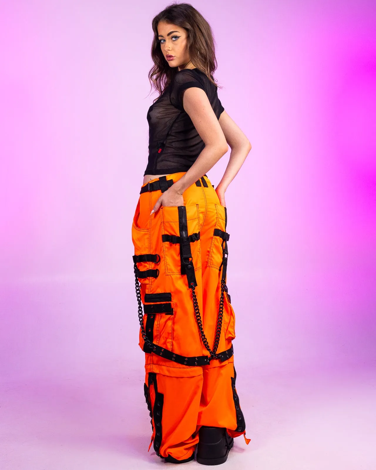 Tripp NYC Zip-Off Orange Space Out Pants