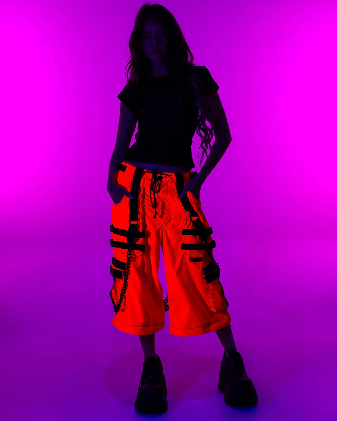 Tripp NYC Zip-Off Orange Space Out Pants