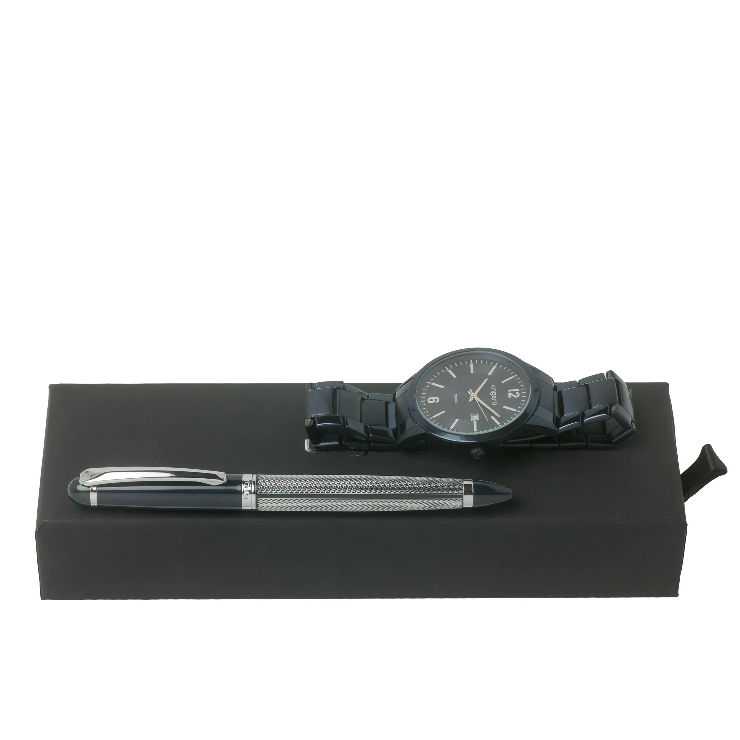 Ungaro UPBD817N-Set Alesso Navy (ballpoint pen & watch)