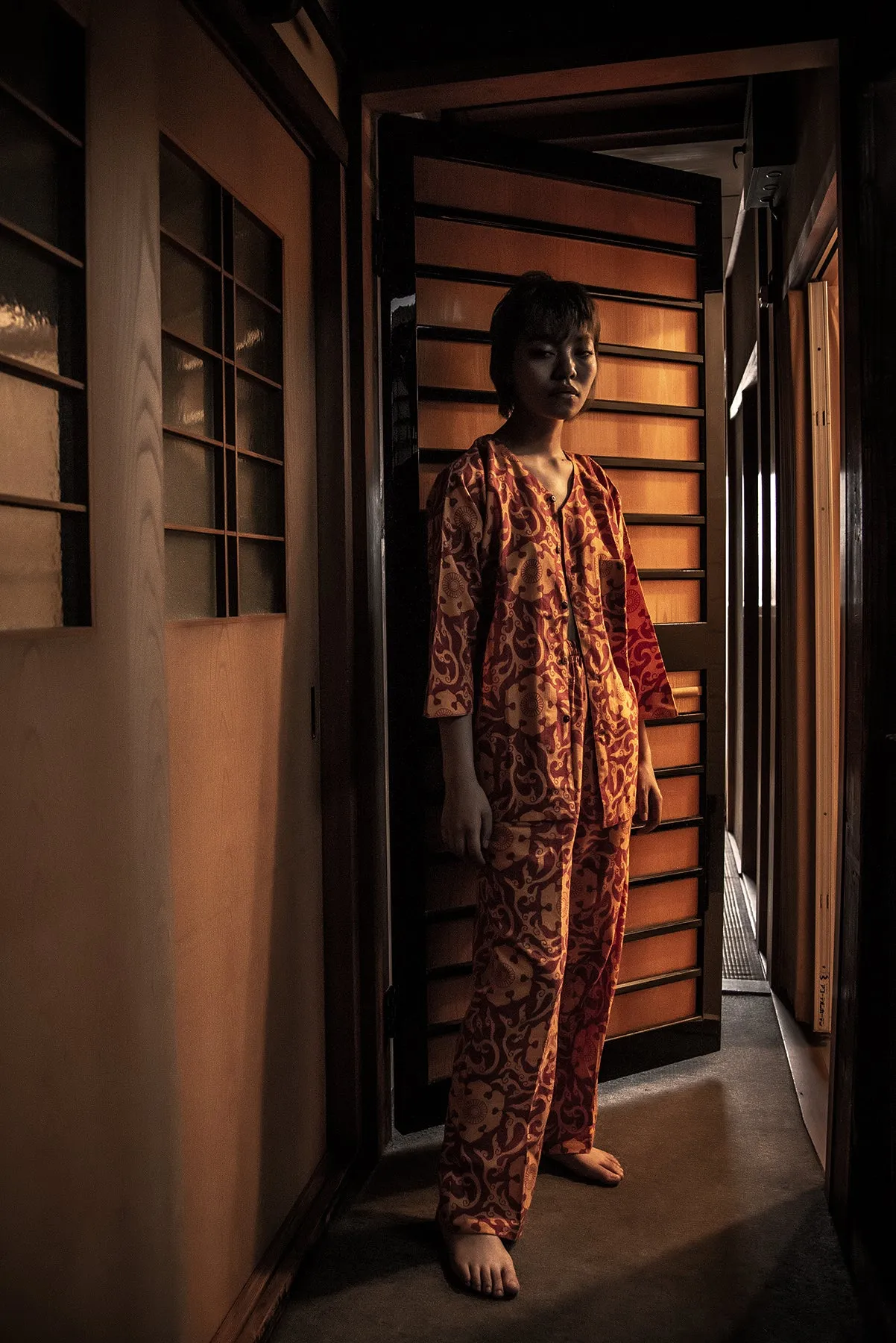 [UNISEX] SCROW ART X LOCO MOSQUITO JINJYA TRIBAL RED / YELLOW TROUSERS