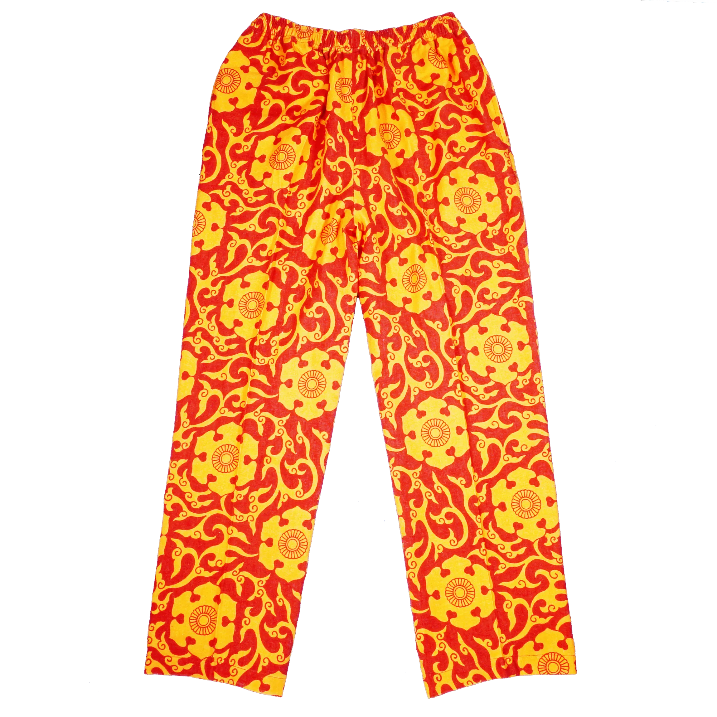 [UNISEX] SCROW ART X LOCO MOSQUITO JINJYA TRIBAL RED / YELLOW TROUSERS