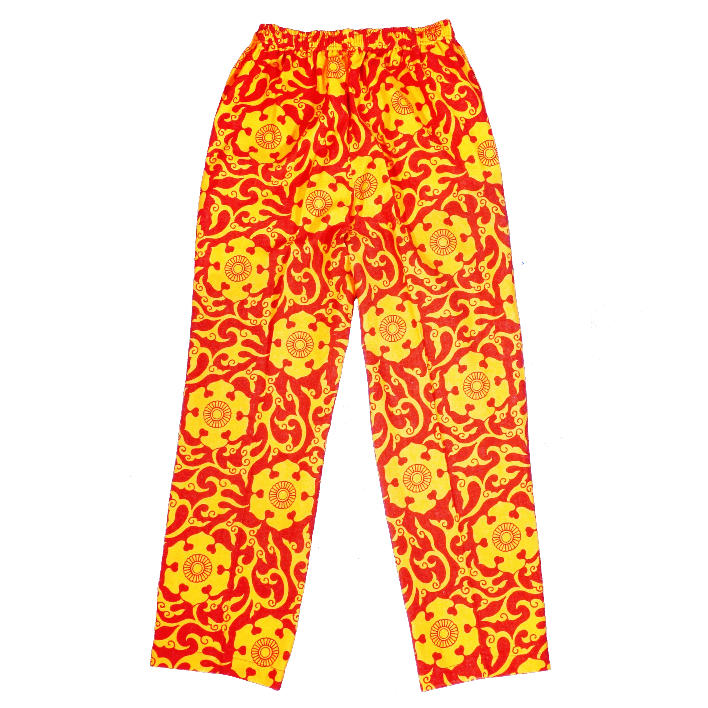 [UNISEX] SCROW ART X LOCO MOSQUITO JINJYA TRIBAL RED / YELLOW TROUSERS