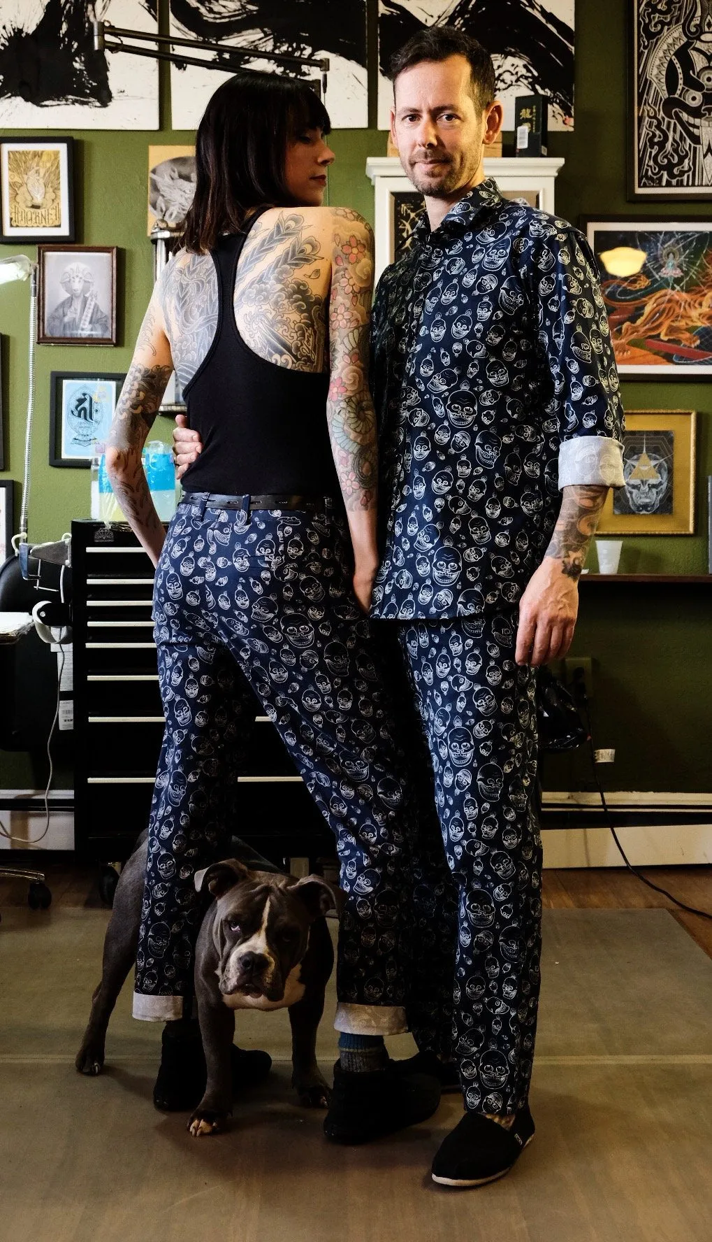 [UNISEX] YONI ZILBER X LOCO MOSQUITO TIBETAN SKULLS TROUSERS
