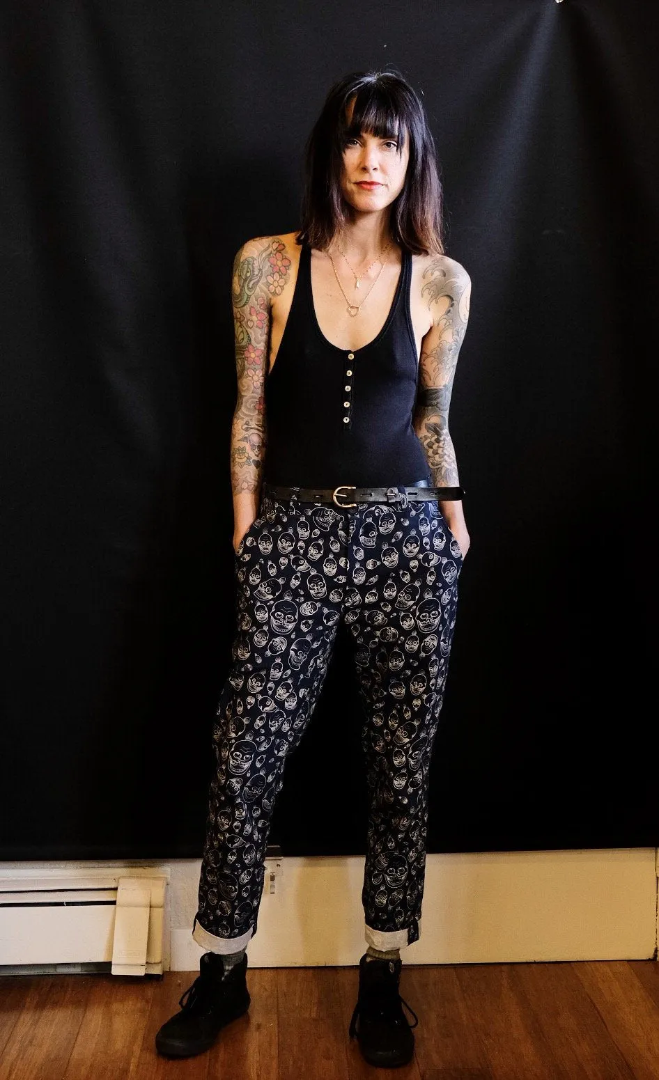 [UNISEX] YONI ZILBER X LOCO MOSQUITO TIBETAN SKULLS TROUSERS