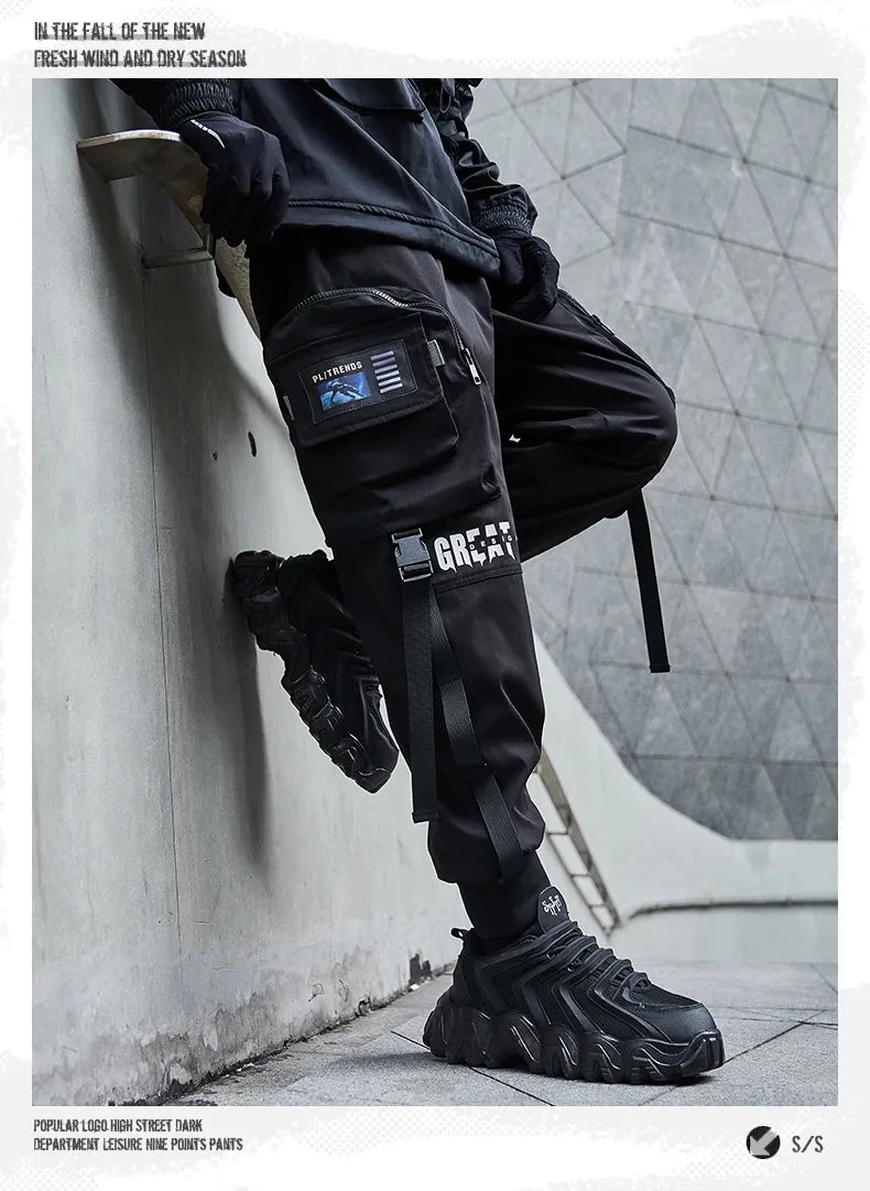 Urban Ribbons Cargo Joggers for Men