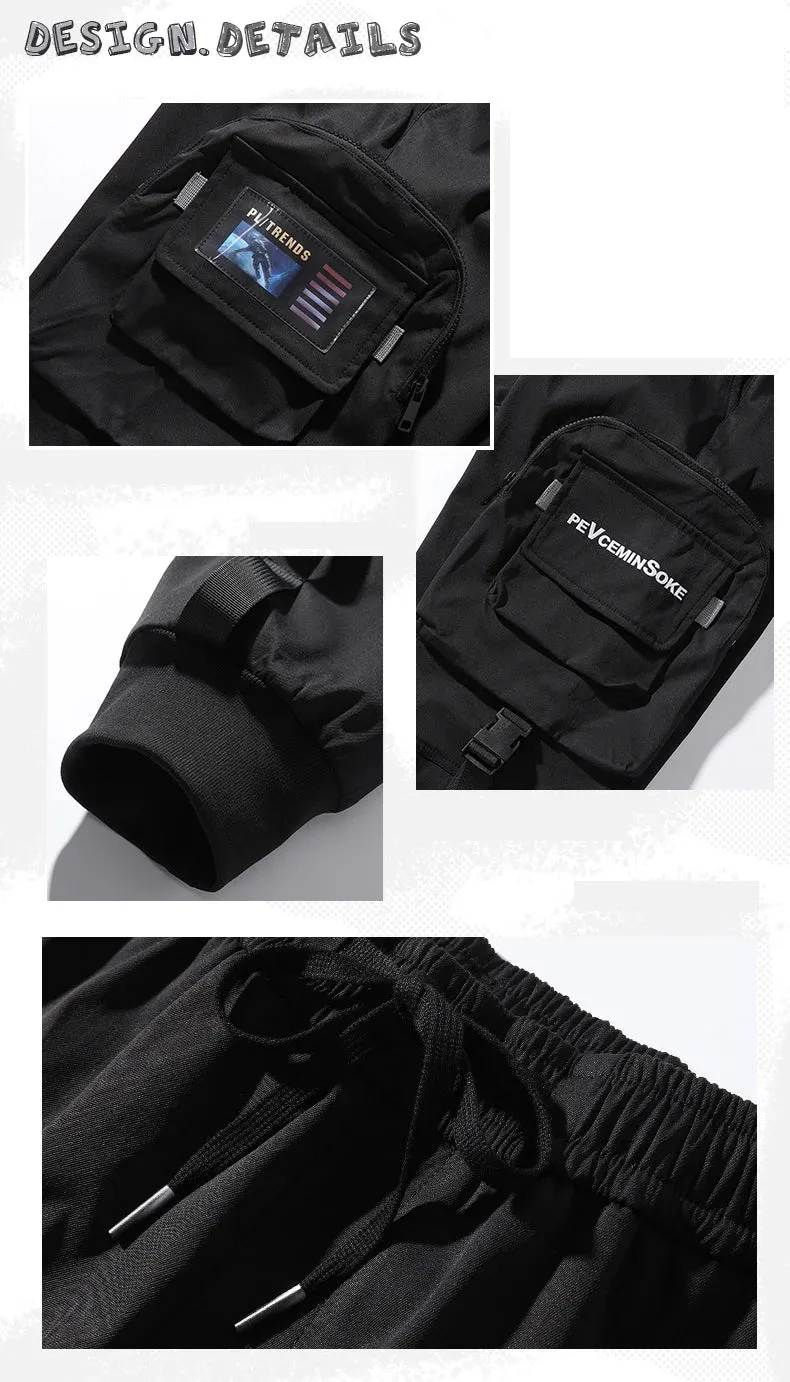 Urban Ribbons Cargo Joggers for Men