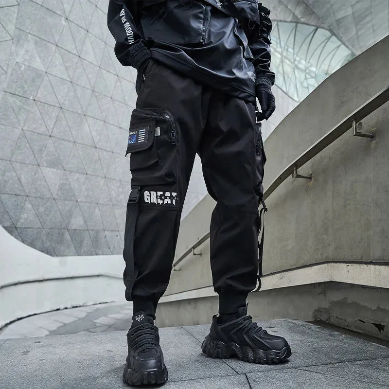 Urban Ribbons Cargo Joggers for Men