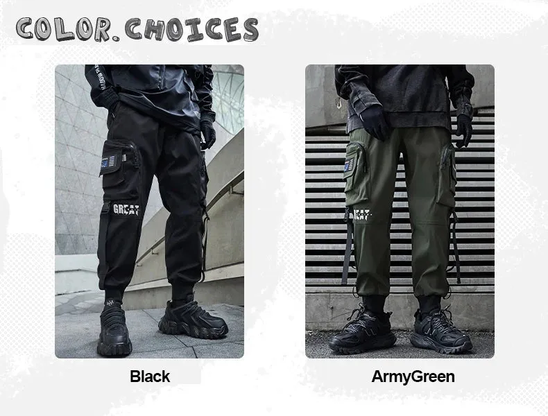 Urban Ribbons Cargo Joggers for Men