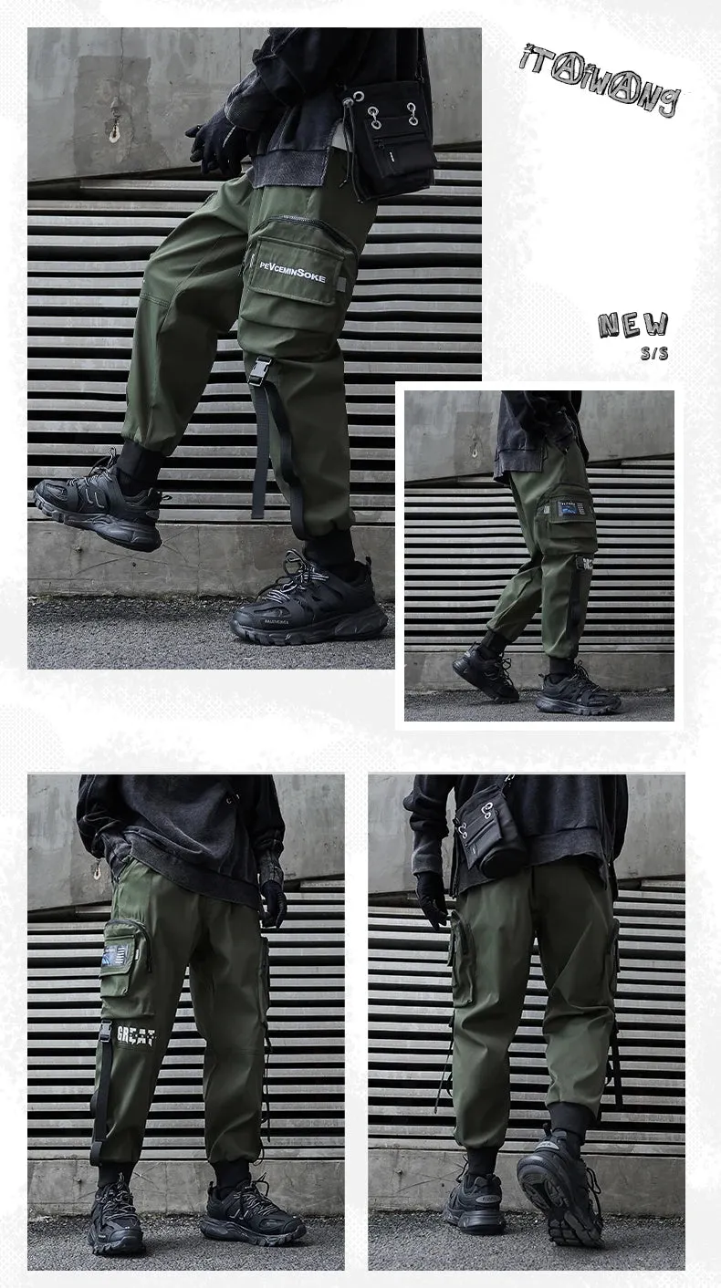 Urban Ribbons Cargo Joggers for Men
