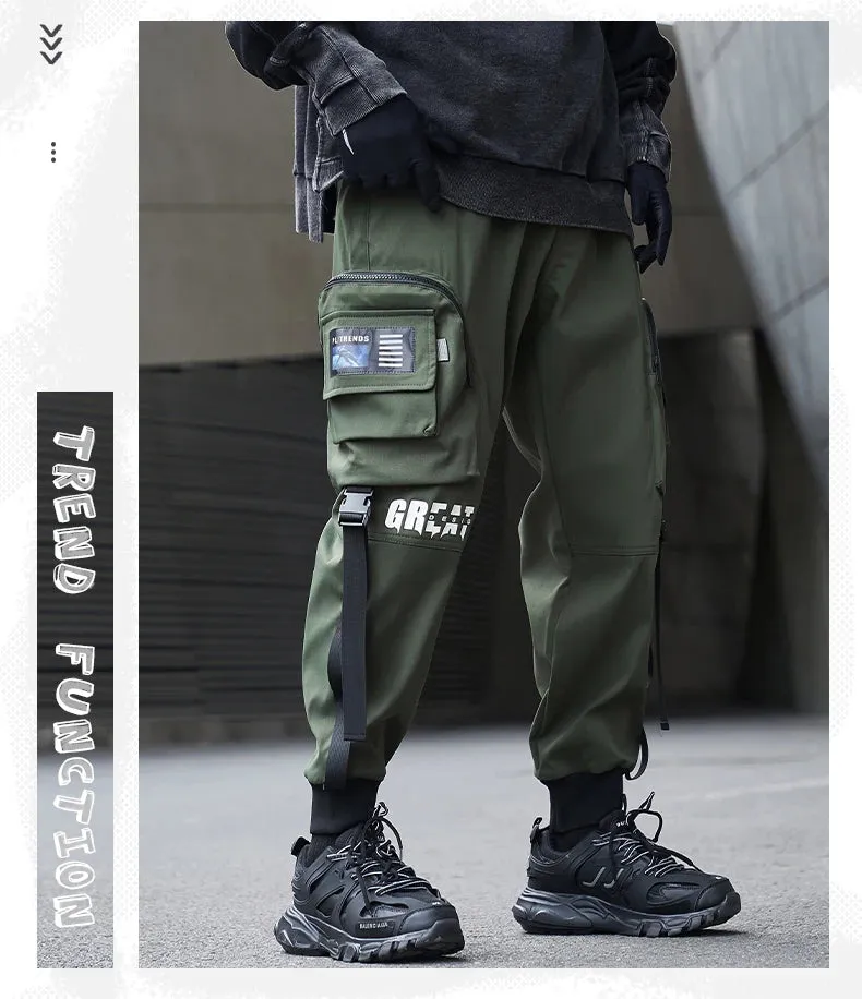 Urban Ribbons Cargo Joggers for Men