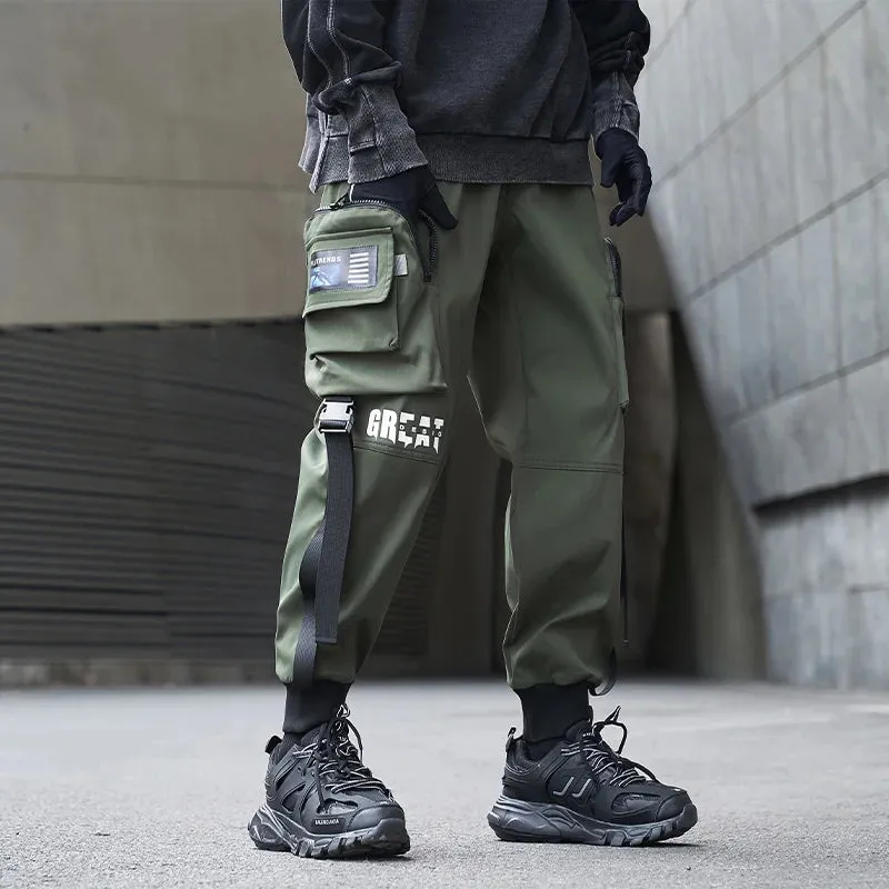 Urban Ribbons Cargo Joggers for Men