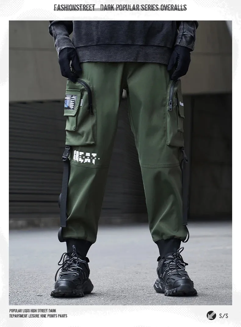Urban Ribbons Cargo Joggers for Men