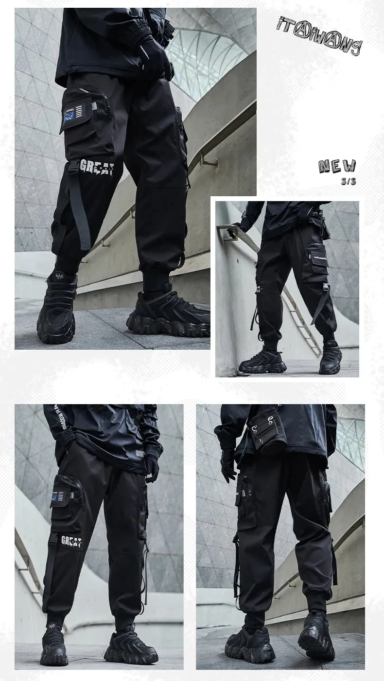 Urban Ribbons Cargo Joggers for Men