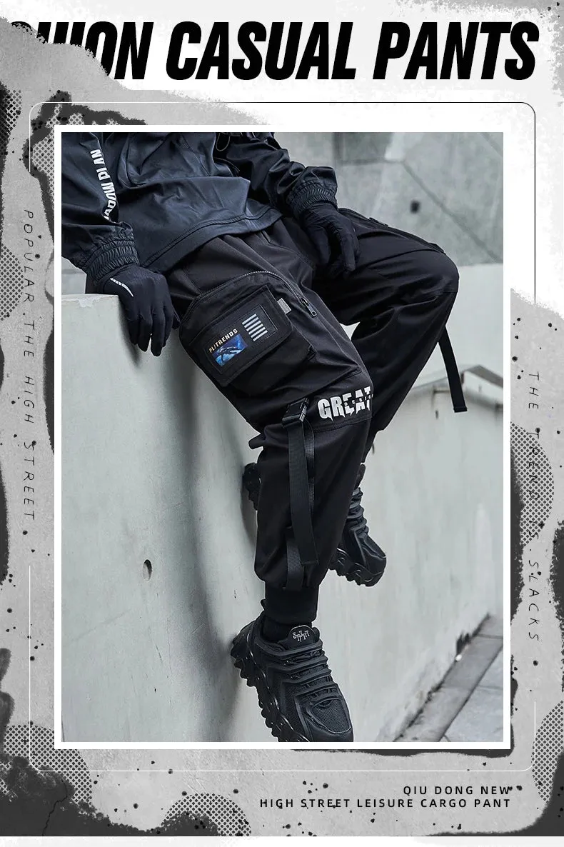 Urban Ribbons Cargo Joggers for Men