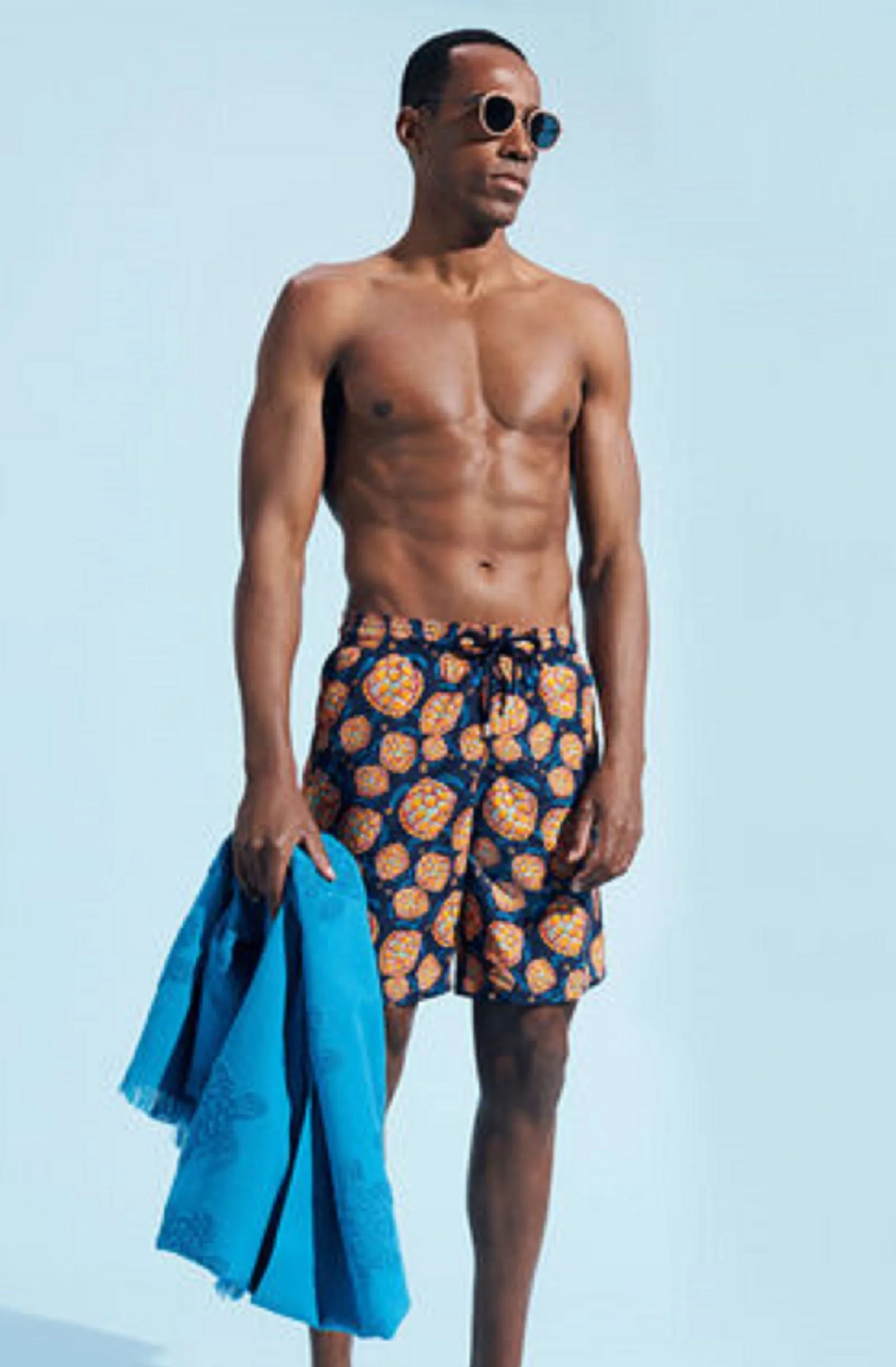 VILEBREQUIN Men Long Swim Shorts Carapaces