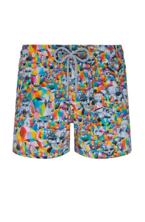 VILEBREQUIN Men Stretch Swim Shorts Animals - Okuda San Miguel