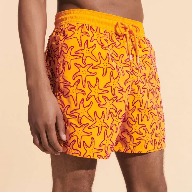 VILEBREQUIN Men Swim Trunks Flocked Starlettes