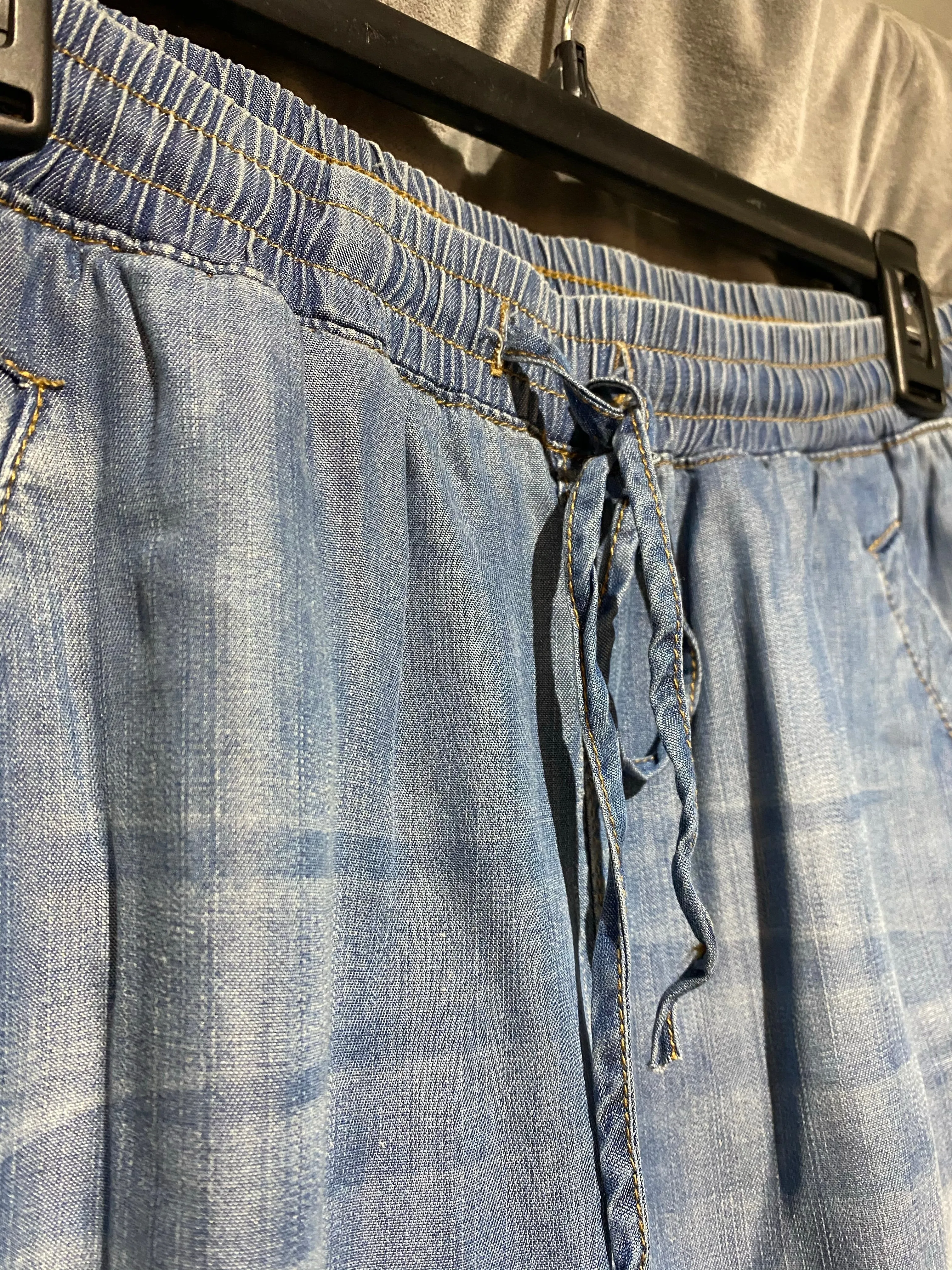 Vintage Havana Elastic Waist Denim Joggers
