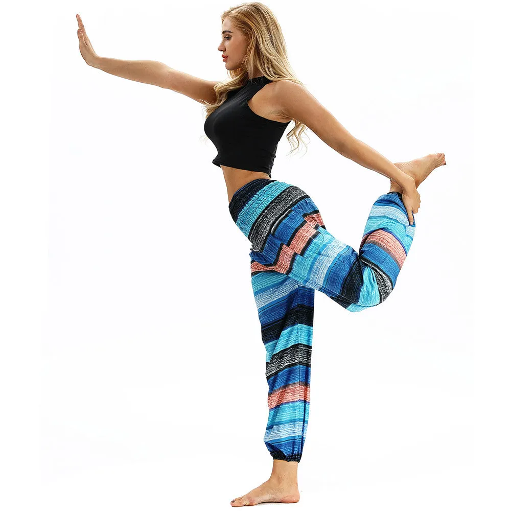 Women's straight Loose Harem Pant - Round Circles bloomers