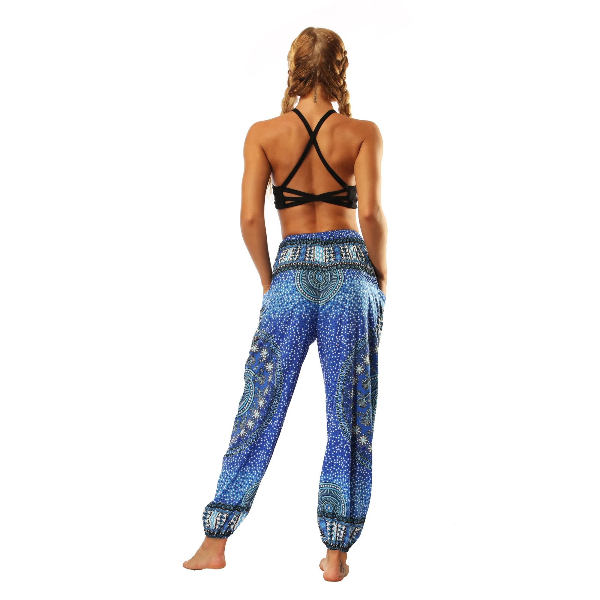 Women's straight Loose Harem Pant - Round Mandala bloomers