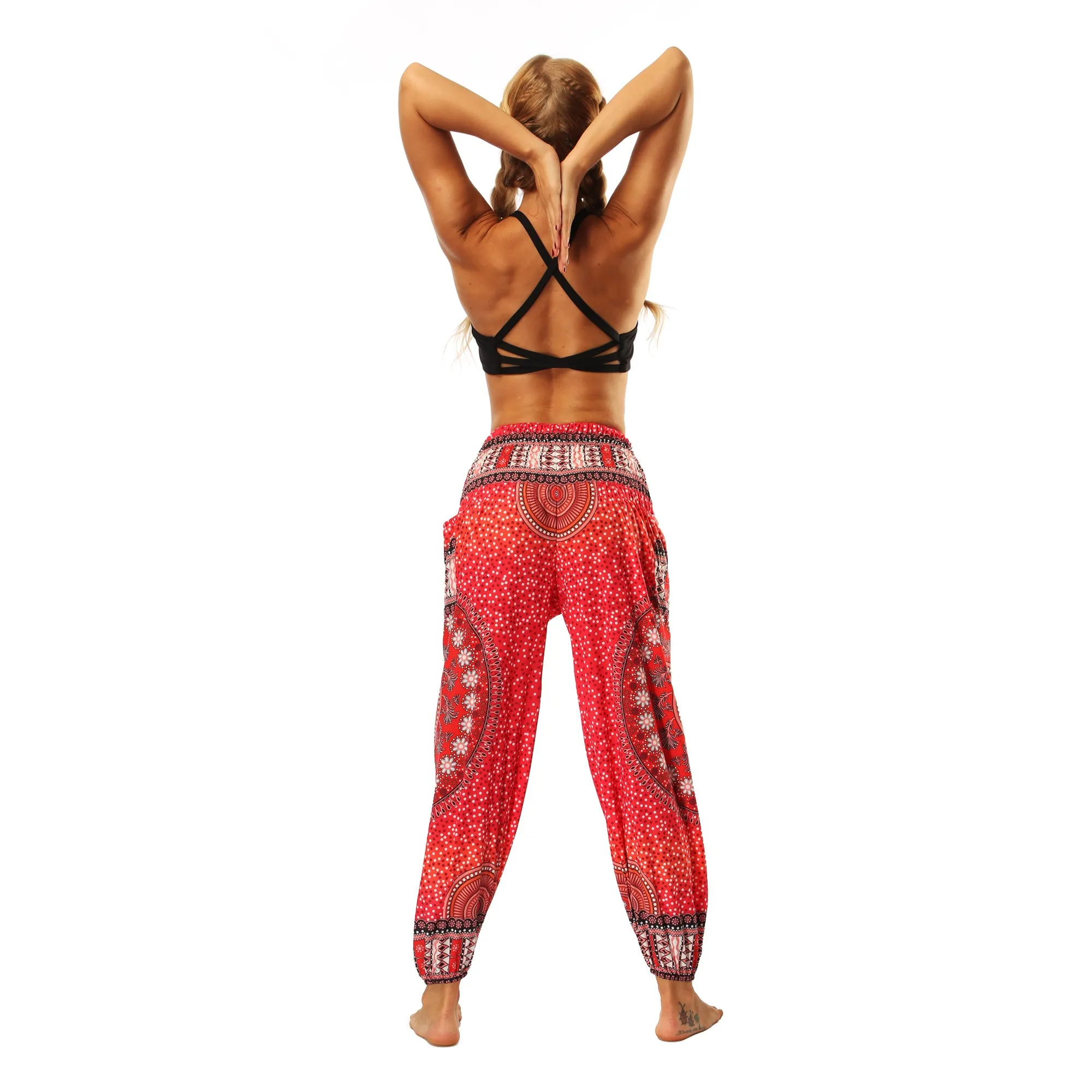 Women's straight Loose Harem Pant - Round Mandala bloomers