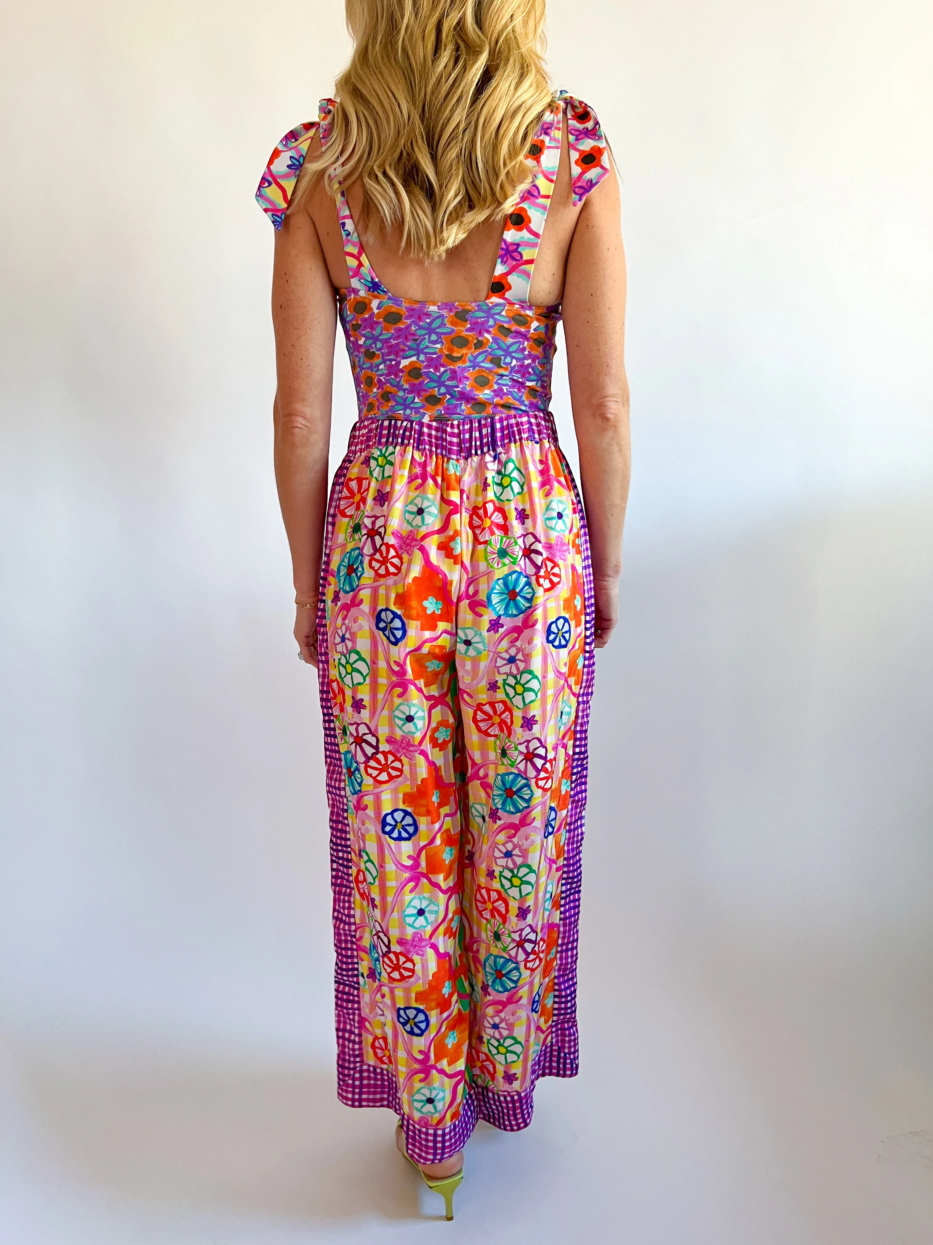 Yatri Gingham Border Pants
