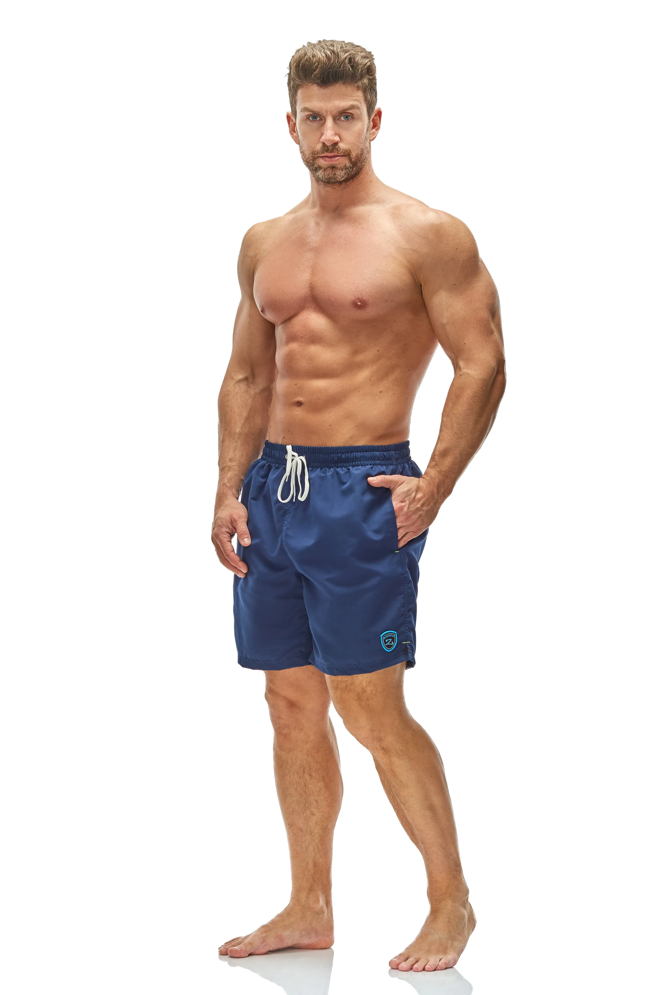 ZAGANO MEN SHORTS 5106 LONG-navy blue